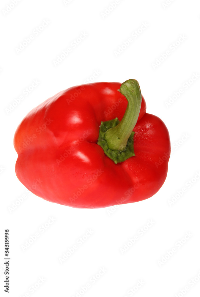 Rote Paprika freigestellt