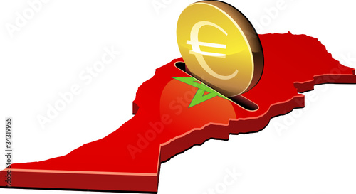 Investir des Euros au Maroc (détouré) photo