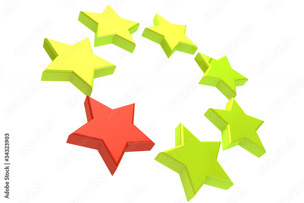 Green and red stars Green and red stars