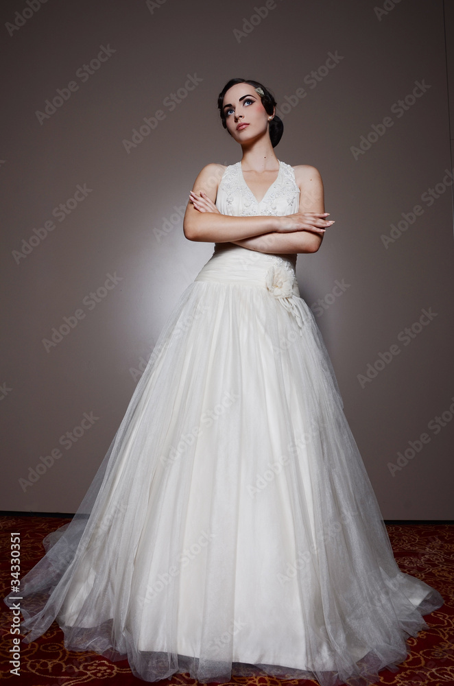 Beautiful girl in wedding dress Beautiful girl in wedding dress