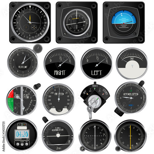 Aircraft instruments collection
