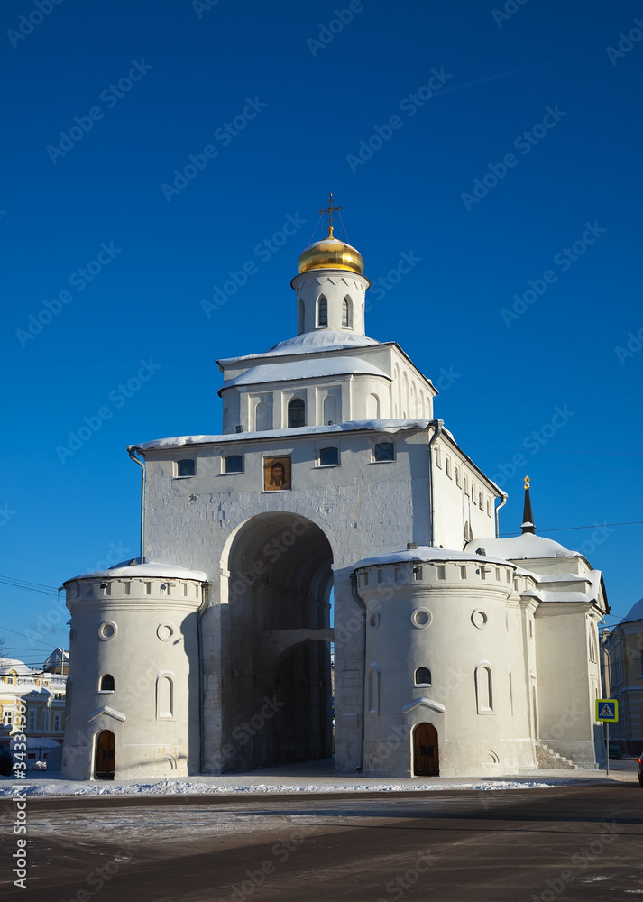 Golden Gates of Vladimir in winter