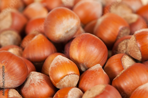 Background of hazelnuts