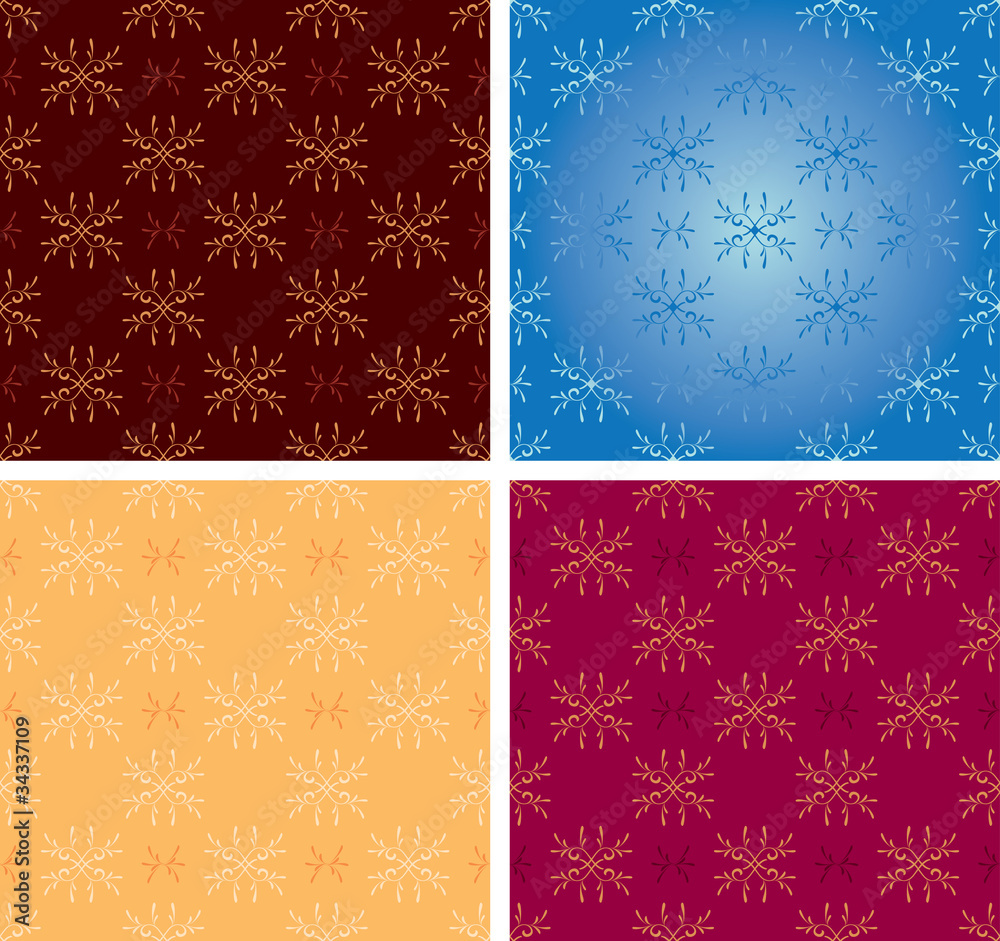 set - seamless decorative textures - eps