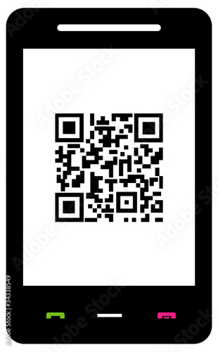 Cell Smart Phone with QR code