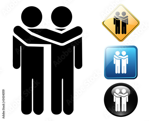 Friends pictogram and sign