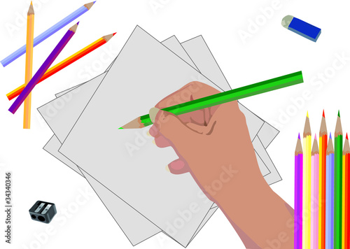 mano che disegna