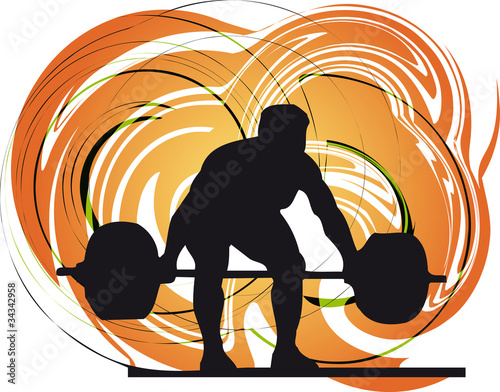 Male body builder vector illustration.