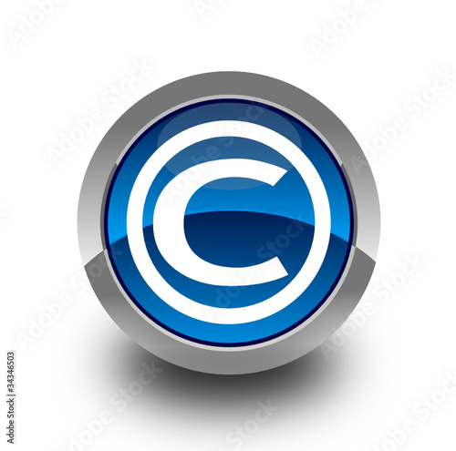 Copyright glossy icon