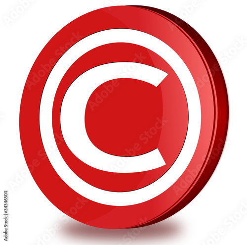 Copyright glossy icon