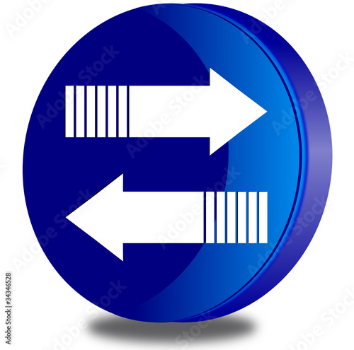Data transfer glossy icon