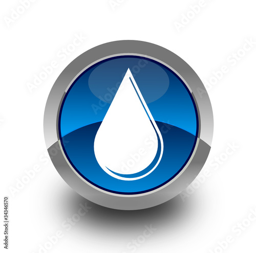 Water drop glossy icon