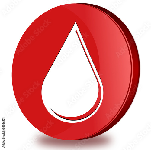 Water drop glossy icon