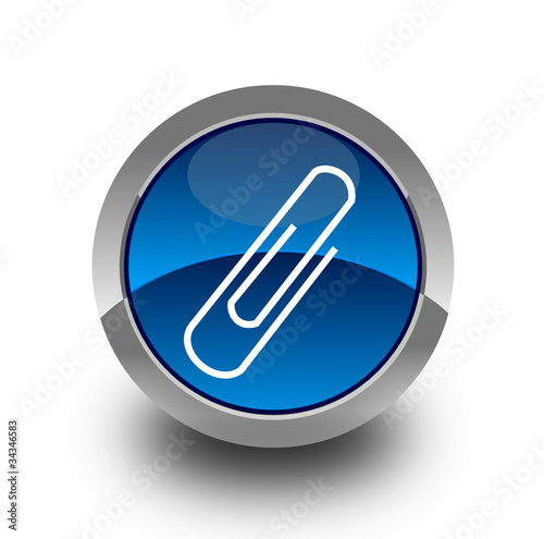 Paper clip glossy icon