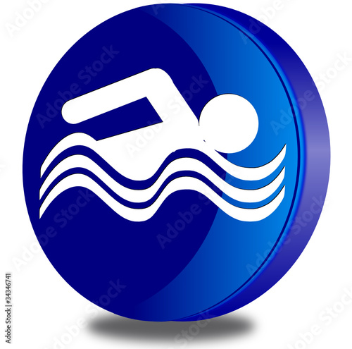 Swimming pool glossy icon