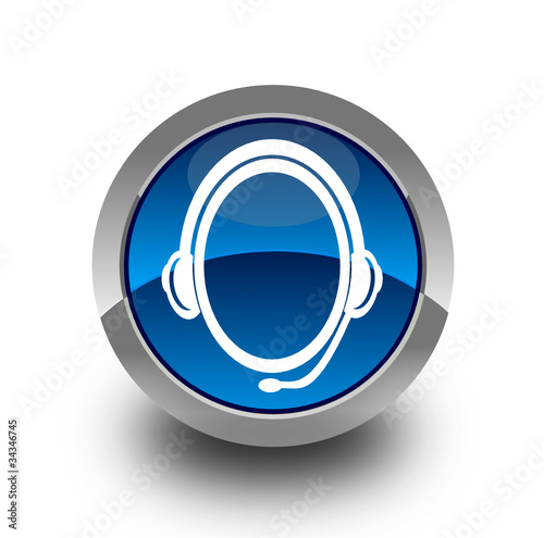 Call center glossy icon