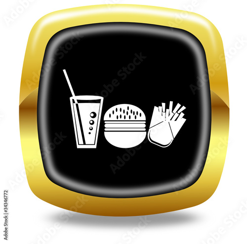 Fast food glossy icon