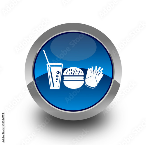 Fast food glossy icon