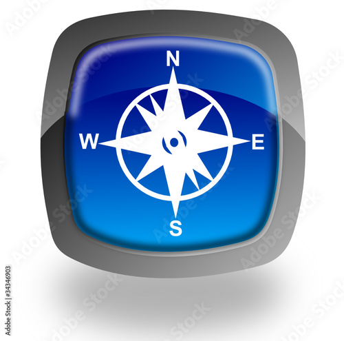 Compass glossy icon