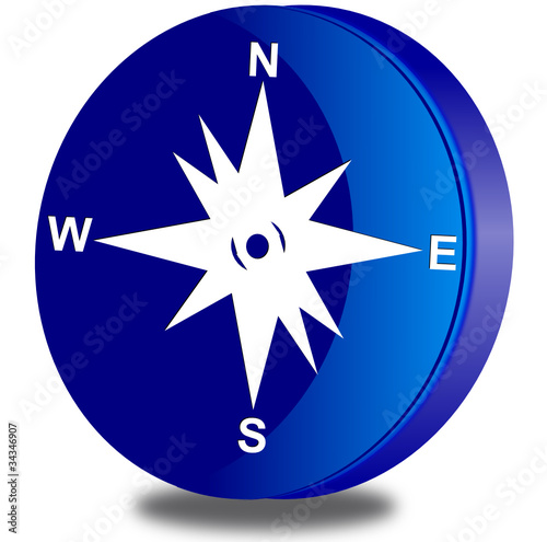 Compass glossy icon