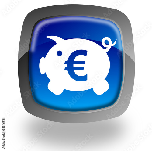 Money box glossy icon