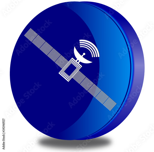 Satellite glossy icon