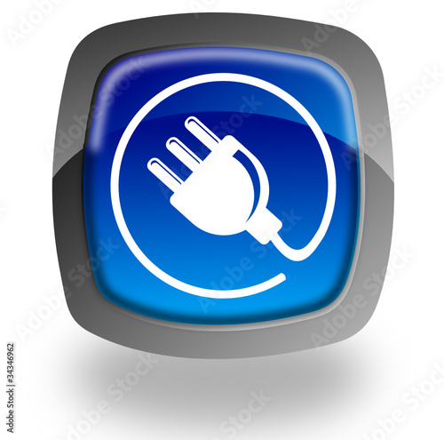 Plug glossy icon