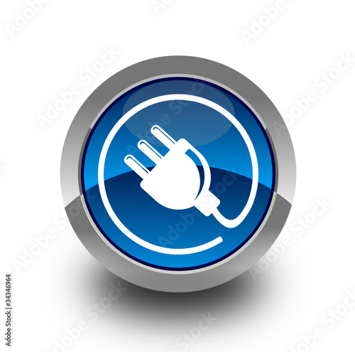 Plug glossy icon