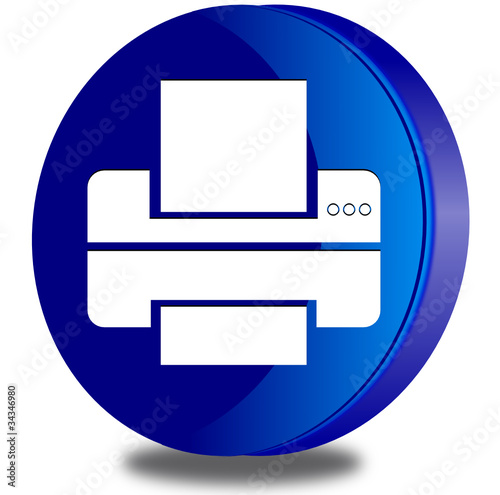 Printer glossy icon