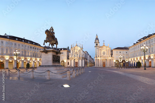 Turin, San Carlo square, Italy