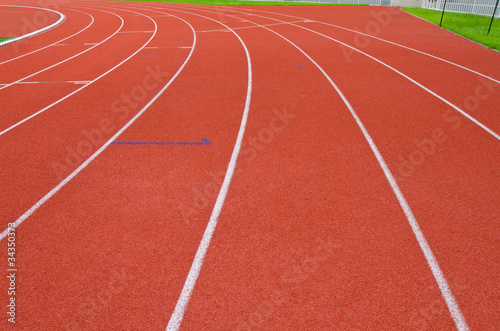 Running track lanes for athletes