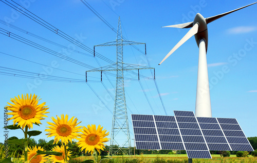 Obraz na płótnie erneuerbare Energie w salonie