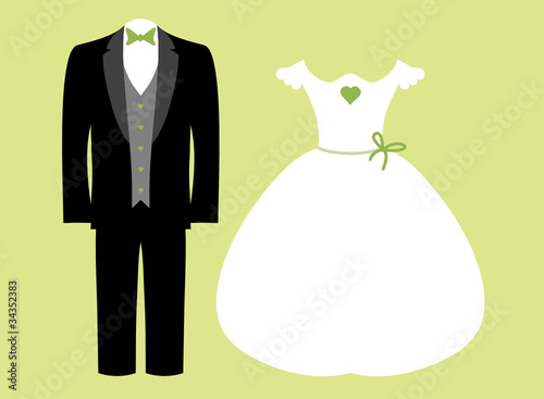 Wedding Groom & Bride Green