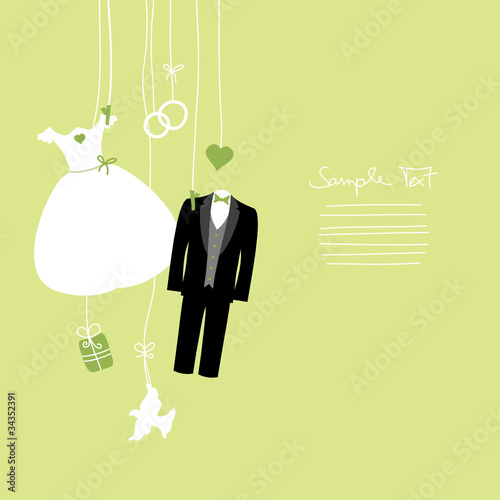Hanging Wedding Symbols Green