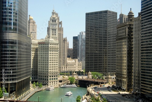 High Rise Buildings at Downtown Chicago, Illinois photo