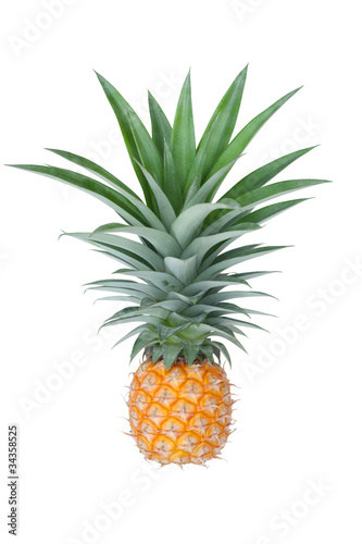 A fresh pineapple isolated on white background