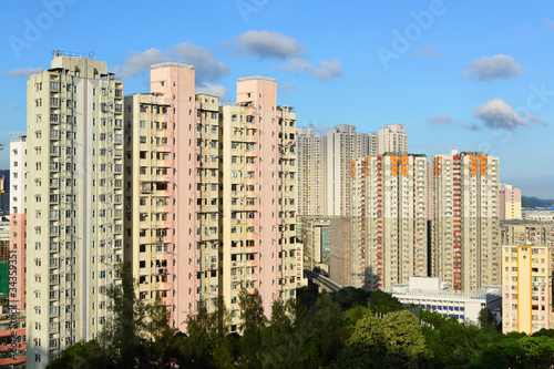 Hong Kong crowded building