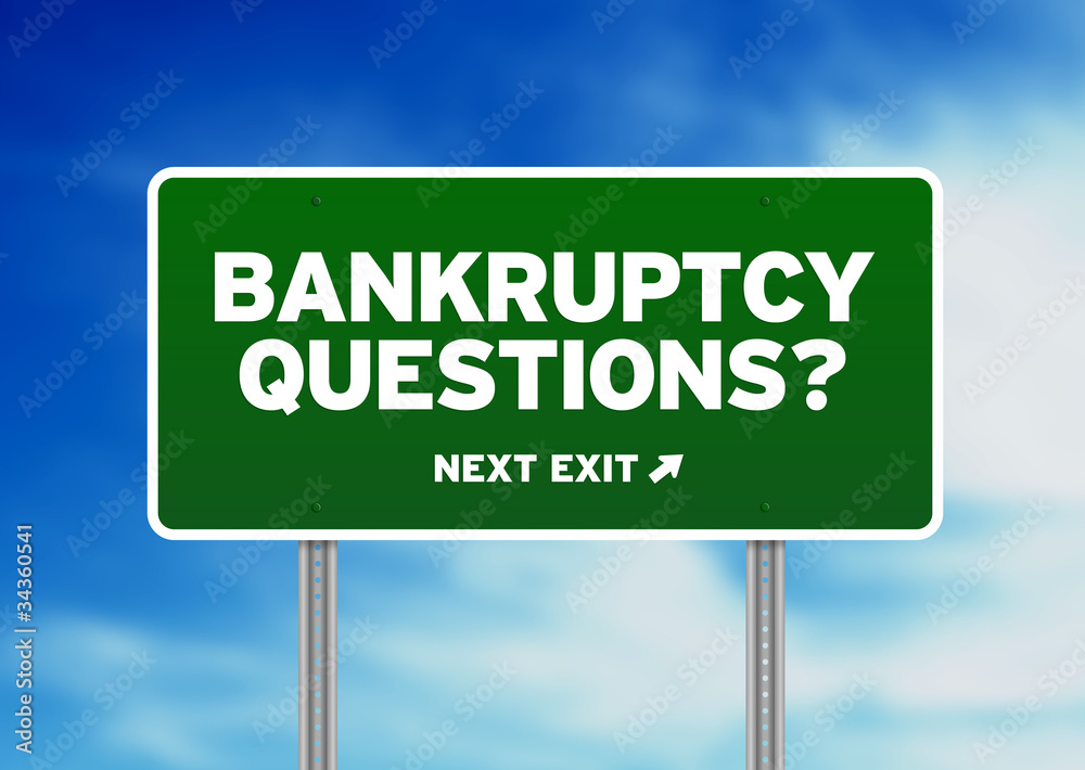 Bankruptcy Questions Road Sign Bankruptcy Questions Road Sign