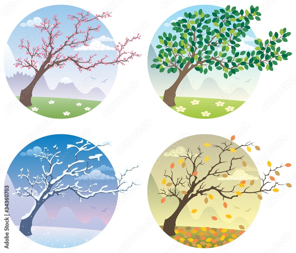 Naklejka premium Four Seasons