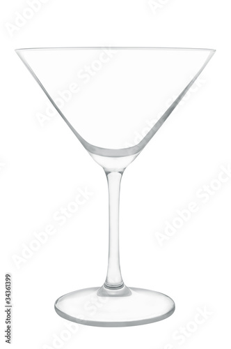 Empty martini cocktail glass