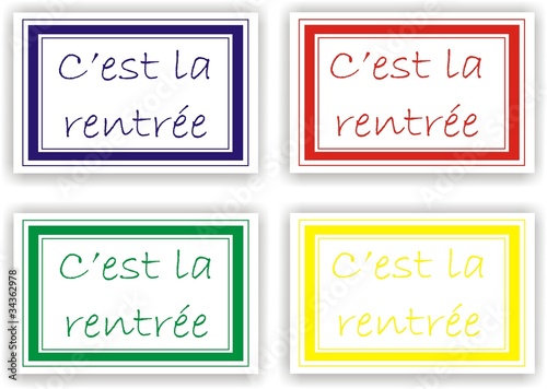 étiquuette c'est la rentrée