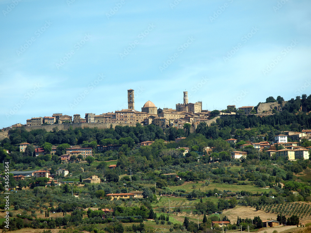 View of medieval city of Volterra Tuscany Italy