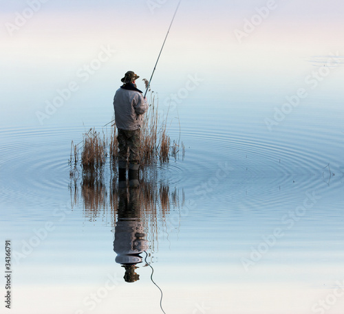 Fisherman in action