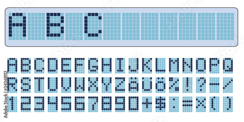 Matrix Alphabet und Zahlen