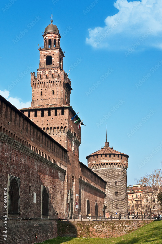 Castel Sforzesco tower Milan