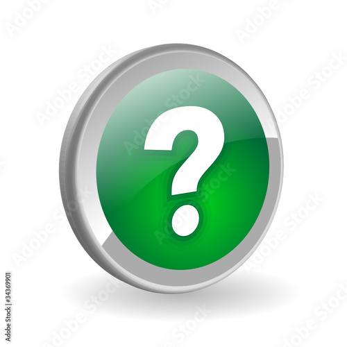 QUESTION MARK Web Button (hotline customer service support faq)