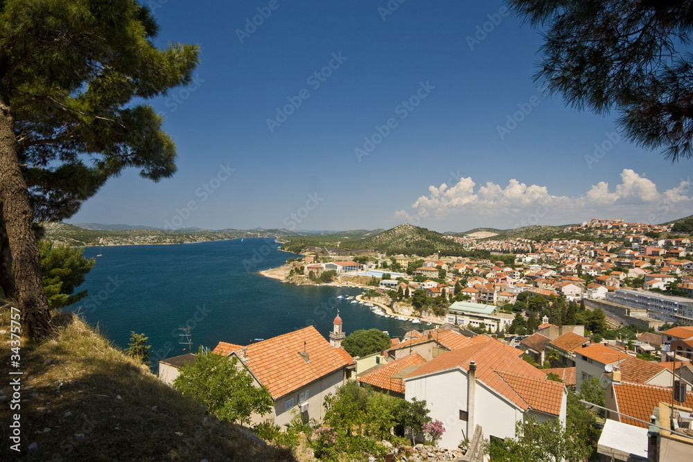 View on the Sibenik and the canal