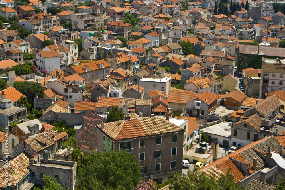 Life of the red tile roofs of Sibenik