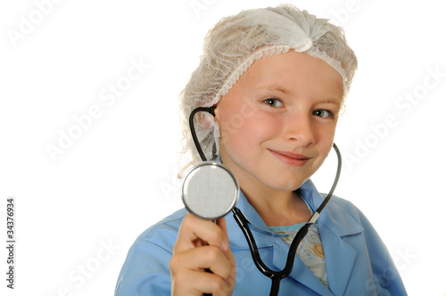 Girl dreaming to become a doctor