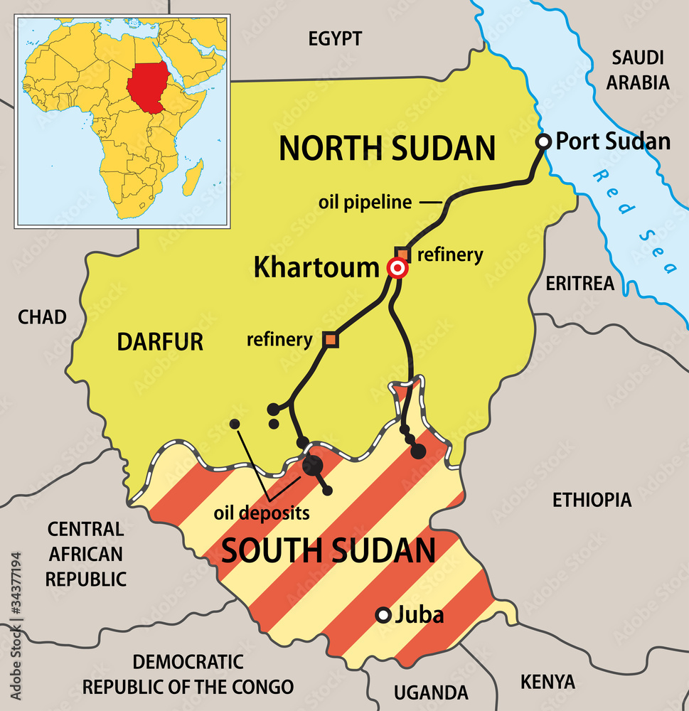 Sudan Political Map With New Actual Borders Stock Vector Adobe Stock 1000 F 34377194 OiQnrHavkQY0W8lFTsr0syiHjvTV0Vgf